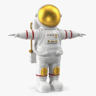 3D Astronaut Toy Character White Rigged