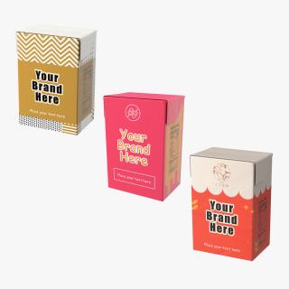 Rectangular Carton Package Mockup Collection 3D model