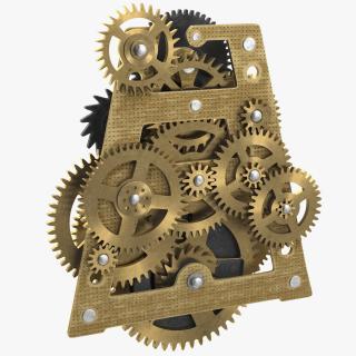 3D Clockwork Gears Brass