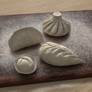 3D Raw Dumplings Collection 3