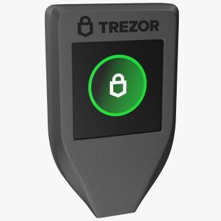 3D Trezor Cryptocurrency Wallet model