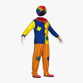 3D Clown Suit with Wig Fur model