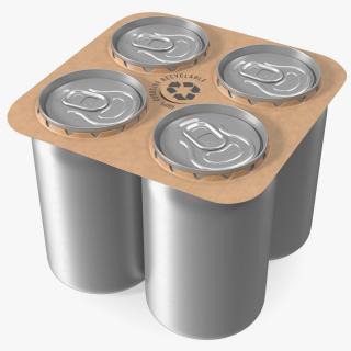 3D Paper Based Multipack 4 Soda Can Solution