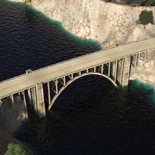 3D Arched Concrete Bridge in Big Sur model