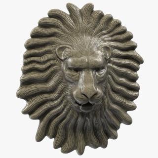 Lion Head Stone Relief 3D