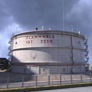 Oil Storage Tanks Dirt 3D