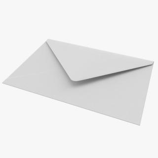 3D model Blank White Envelope