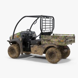 3D 2019 Camo Dirty Kawasaki Mule SX 4x4