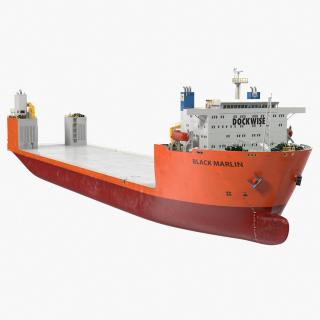 Black Marlin Heavy Lift Vessel Rigged 3D