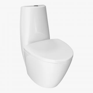 3D model One Piece Wc Toilet White