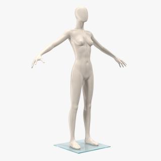 3D Female Mannequin T-Pose model