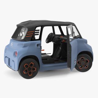 Citroen Ami Simple Interior Rigged 3D model