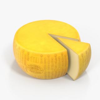 Wheel Of Cheese With Piece Cut Out 3D model