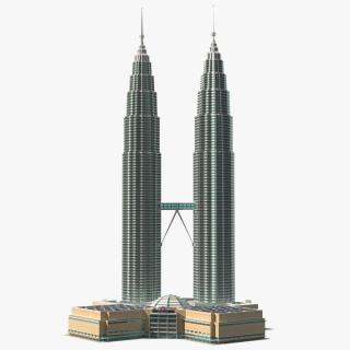 Petronas Towers Twin Skyscrapers 3D