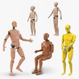 3D Rigged Crash Test Dummies Collection 5 model