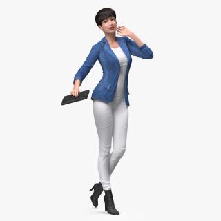 3D Asian Street Fashion Woman Rigged model