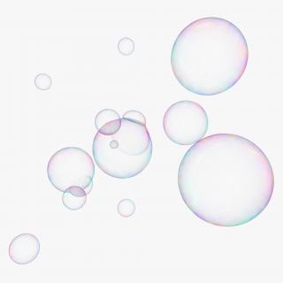 3D Colorful Soap Bubbles