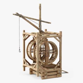 3D model Medieval Mechanical Crane