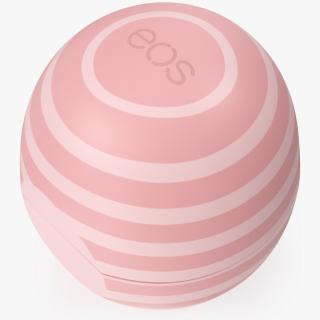 3D model EOS Organic Lip Balm Pink Stripes Closed