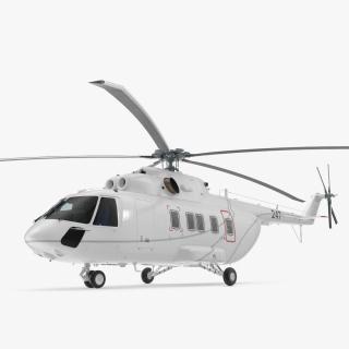 3D Helicopter MI-171 A3 White