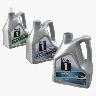 Engine Mobil Oil Bottles 3D Models 3D model