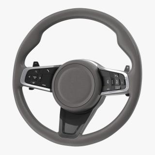 3D model Steering Wheel with Airbag Animated