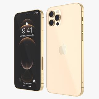 Apple iPhone 12 Pro Gold 3D model