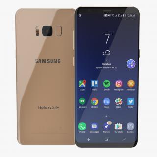 3D Samsung Galaxy S8 Plus Maple Gold model