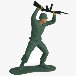 3D Toy Soldier Staying with Bayonet Rifle model