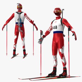 Biathlon Equipment Team Canada Set 3D model