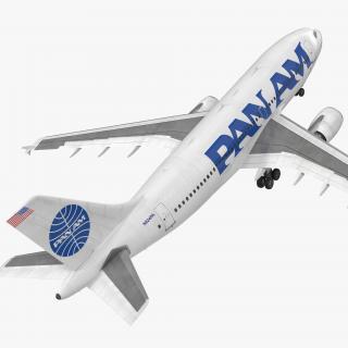 3D Airbus A310-300 Pan American model