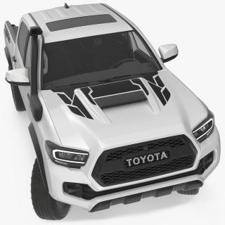 3D model Toyota Tacoma TRD Pro Super White 2021 Rigged