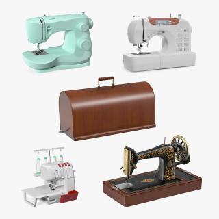 3D Sewing Machines Collection 3 model