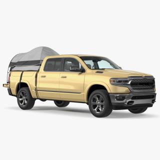 Pickup Truck Tent Grey on Pickup 3D