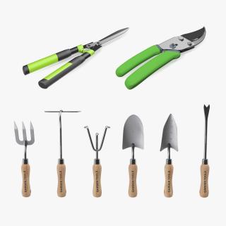 3D Garden Hand Tools Collection model