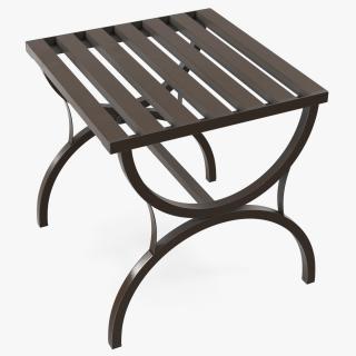 Garden Metal Side Table Brown 3D model