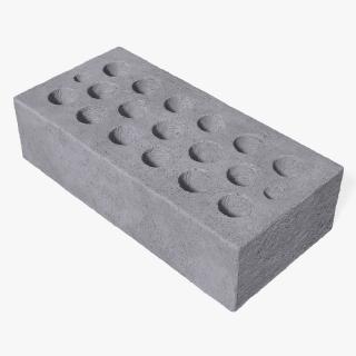 Hollow Sand Lime Brick Gray 3D