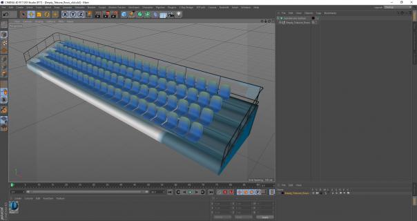 3D Empty Tribune Rows model