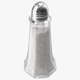 Tall Glass Body Salt Shaker 3D