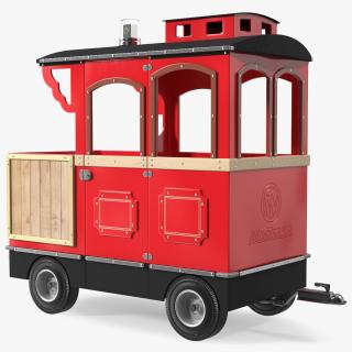 3D Red Railway Carriage Mini Express model