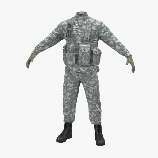 US Helicopter Pilot Uniform Camo 2 3D model