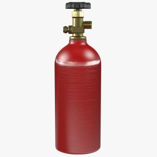 3D Aluminum Co2 Tank with Electric Red Epoxy