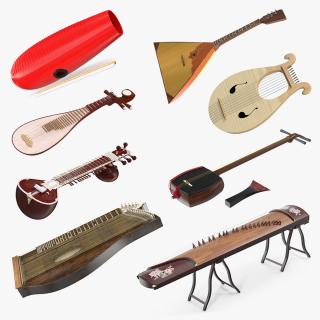 3D model Traditional Stringed Instruments Collection 5