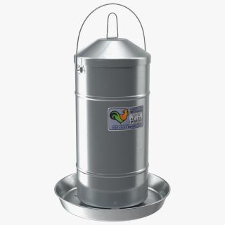 Tuff Stuff Galvanized Poultry Feeder 44Lbs 3D