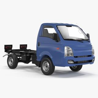 Small Truck Bare Chassis Blue 3D model