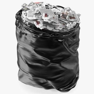 3D Trash Bag Full of Paper model