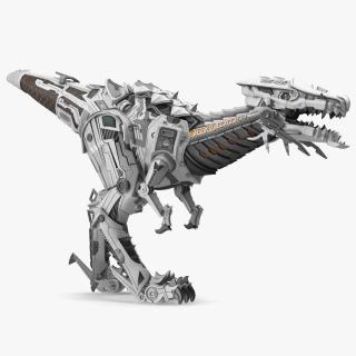 Mechanical T-Rex Dinosaur Attack Pose 3D