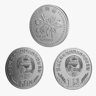 North Korea Chon Coin Collection 3D