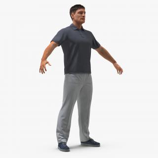 3D model Man Casual Style with Fur