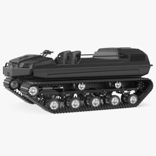 Amphibious Vehicle No Roof Black 3D